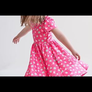 Flamingo print girls dress